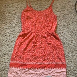 Old navy pink patterned adjustable straps dress
